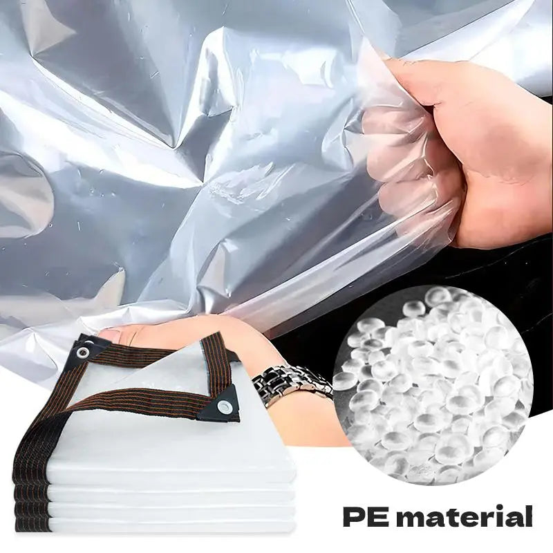 1-Pack 7 ft x 10 ft Clear Heavy-Duty Waterproof Tarp – 我的商店